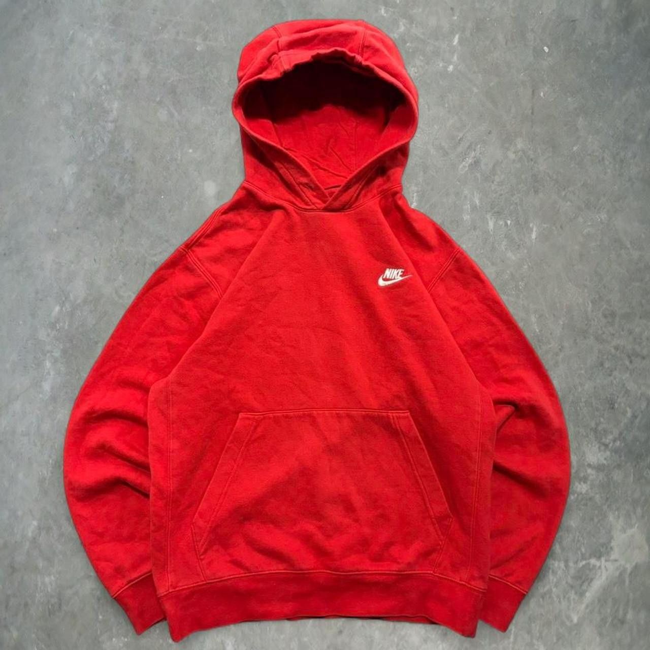 Nike Crazy Vintage Y2K 2000s Nike Red Streetwear Hoodie! Size US S / EU 44-46 / 1 - 1 Thumbnail