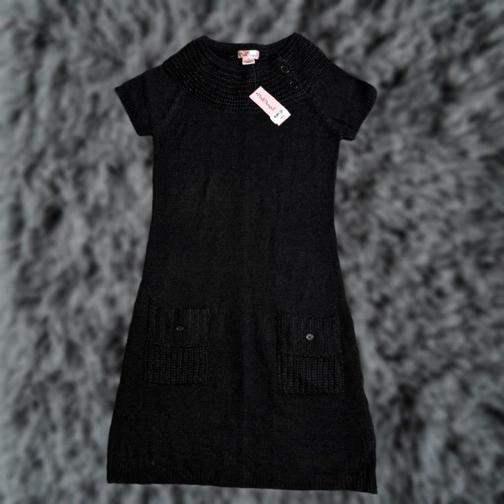 Vintage VINTAGE Pink Angel Sweater Dress Dress Knee Length Women 14 Black 100% Acrylic Grunge Minimalist Cozy Pockets Short Sleeve Knit Button Size XL / US 12-14 / IT 48-50 - 1 Thumbnail