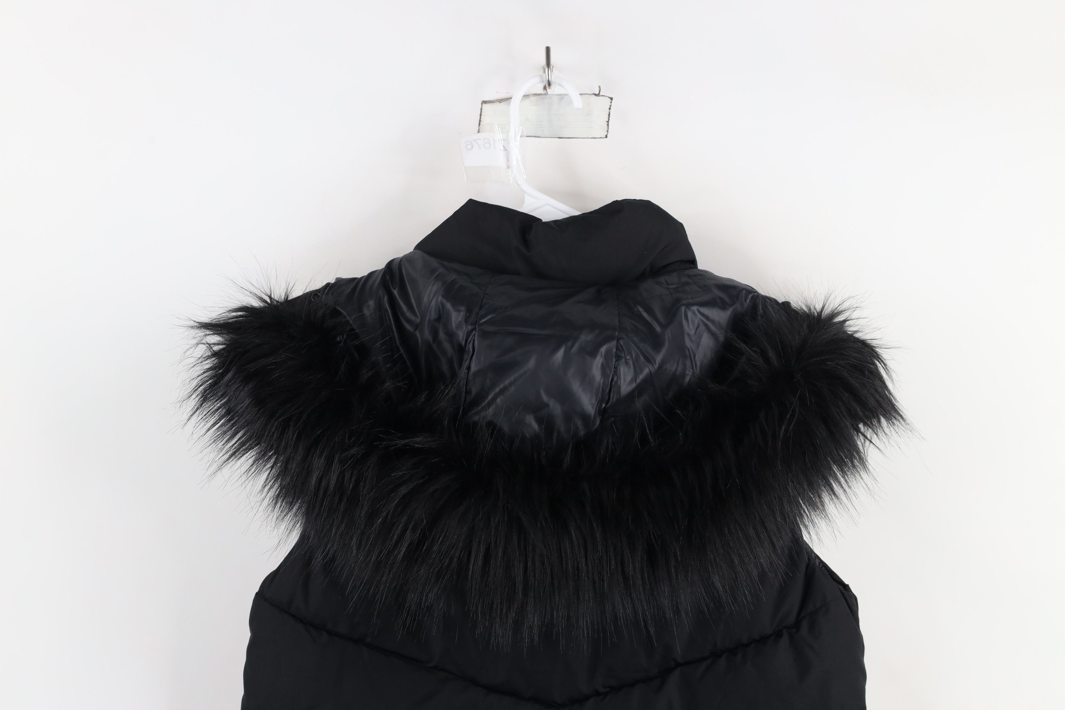 Gap × Vintage Vintage Y2K Gap Faux Fur Plush Hooded Puffer Vest Jacket Size L / US 10 / IT 46 - 12 Thumbnail