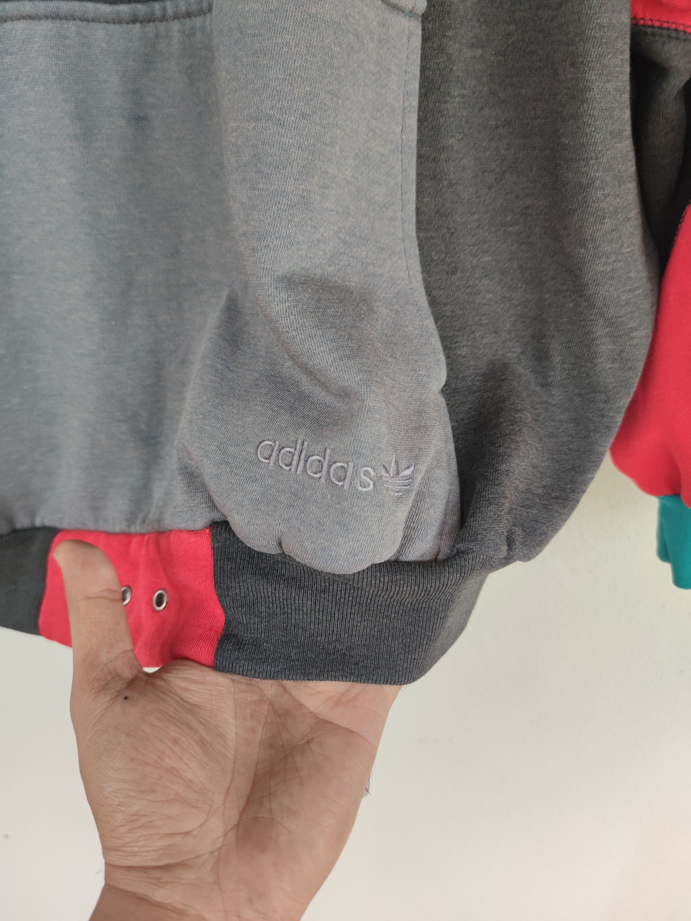 Adidas Rare Vintage Half Zipper Adidas Hoodie Size US L / EU 52-54 / 3 - 8 Thumbnail