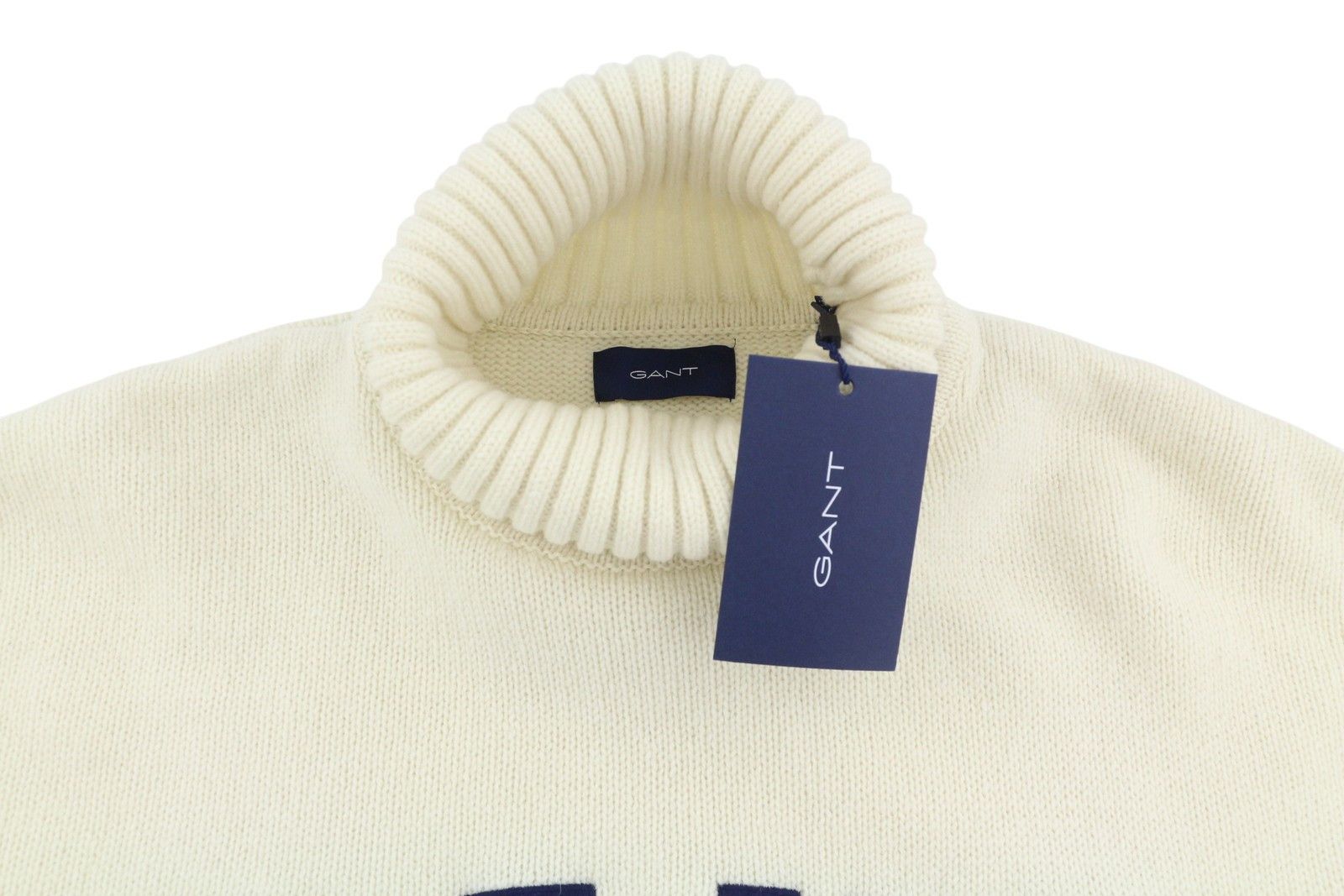 Gant TAG WOOL TURTLENECK L Cream Lambswool Jumper 87248 Size US L / EU 52-54 / 3 - 4 Thumbnail
