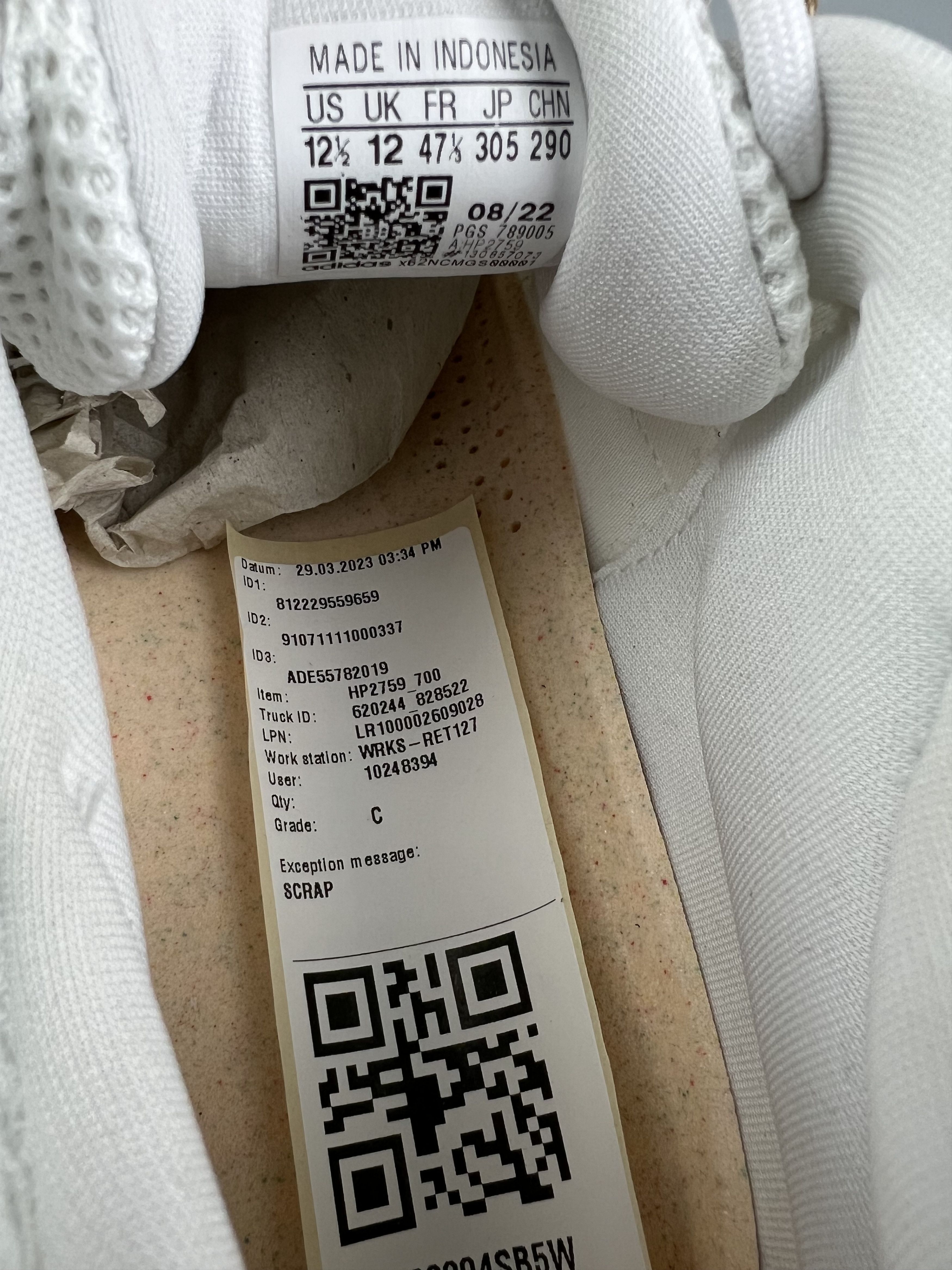 Adidas Adidas Alphaboost V1 White Men's Sneakers US12.5 Size US 12.5 / EU 45-46 - 8 Thumbnail