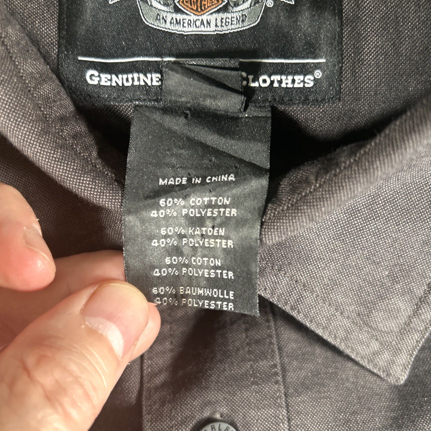 Harley Davidson Harley-Davidson Shirt Men's XL Black Embroidered Long Sleeve Button-Down Collared Shirt Size US XL / EU 56 / 4 - 4 Thumbnail
