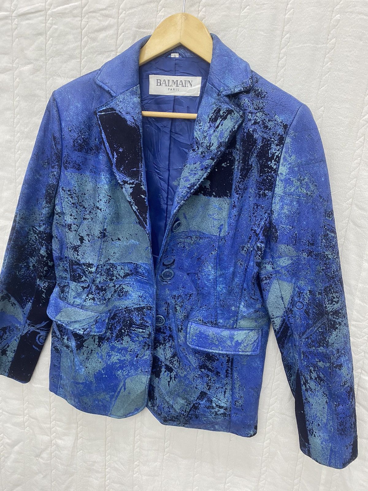 Balmain BALMAIN DISCOLORATION LEATHER JACKET Size S / US 4 / IT 40 - 3 Thumbnail