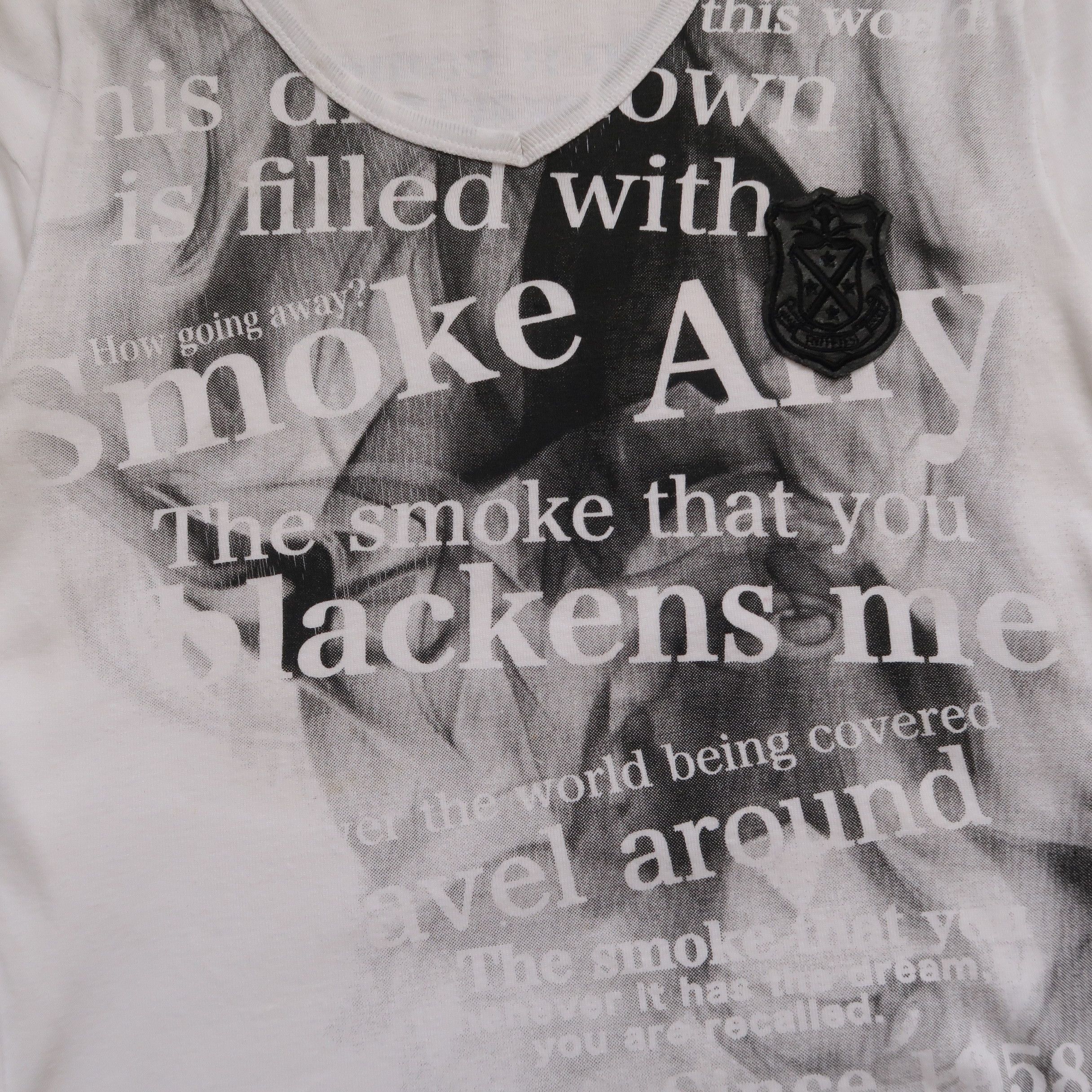 Japanese Brand 1990s Vkei Style Poem Punk Smoke Y2K Size US M / EU 48-50 / 2 - 6 Thumbnail