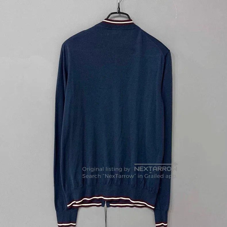 Hermes Hermes Dark blue cashmere zipper jacket Size US M / EU 48-50 / 2 - 3 Thumbnail