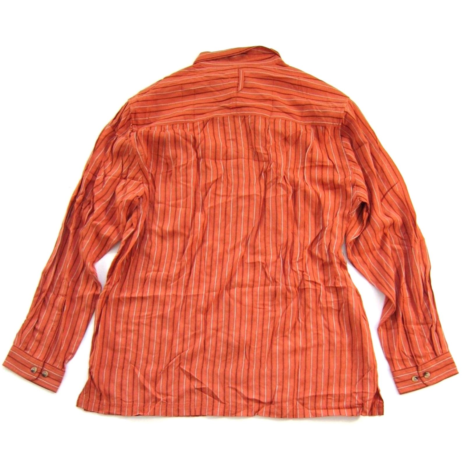 The North Face The North Face Shirt Men XL Button-Down Cotton Orange Black Stripe Long Sleeve Button Up Size US XL / EU 56 / 4 - 2 Thumbnail