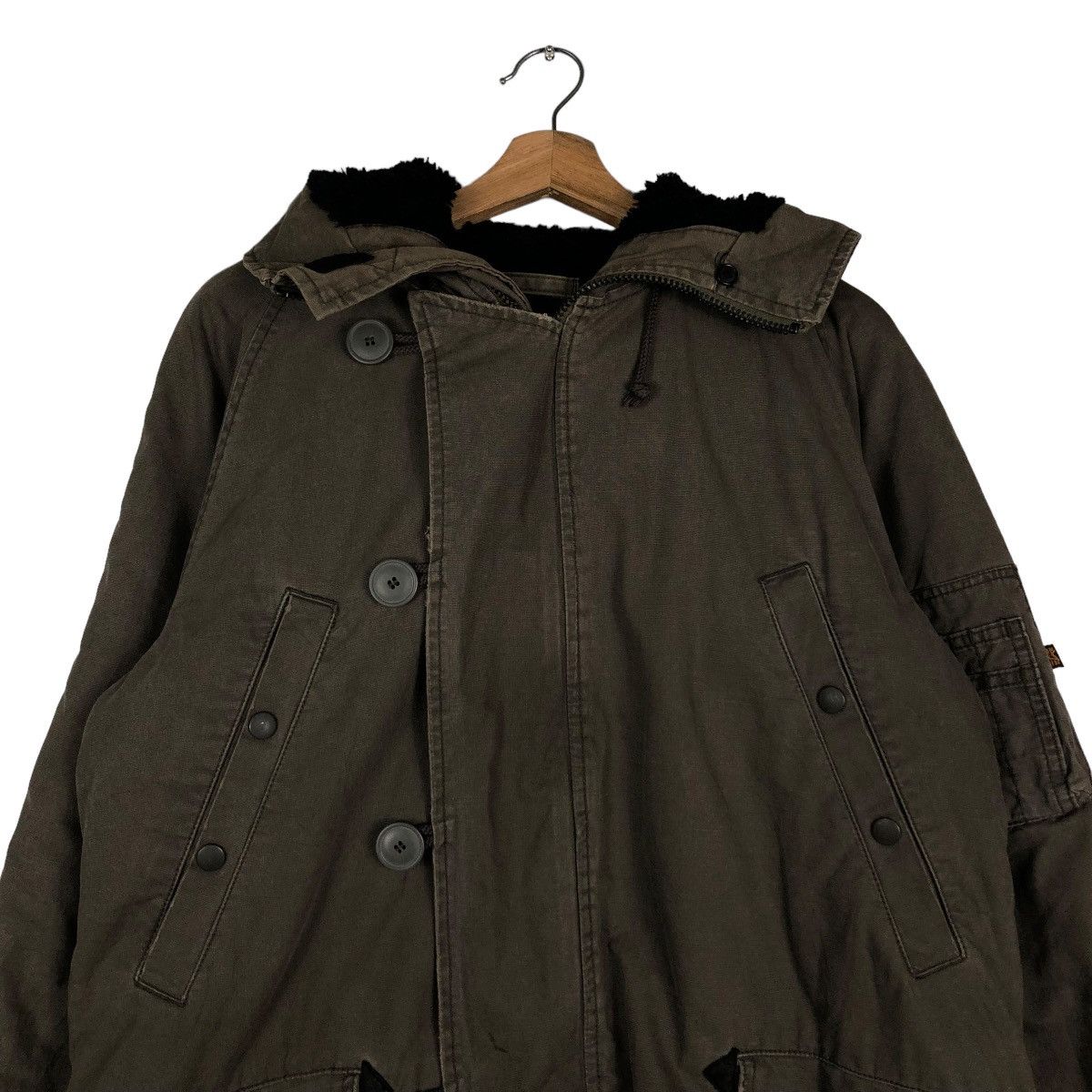 Alpha Industries 🔥VINTAGE CHORE JACKET CARGO ALPHA INDUSTRIES USA MILITARY Size US L / EU 52-54 / 3 - 3 Thumbnail