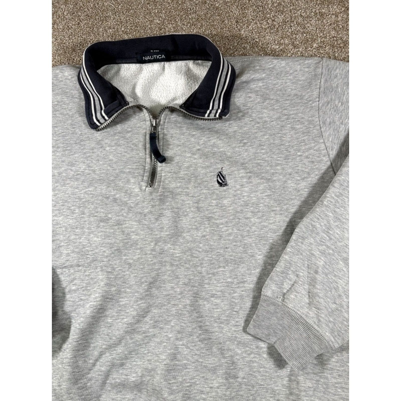 Nautica Nautica Mens Sweater 1/2 Zip Gray Heather Embroidered Logo M Mens Sweater Pullover Zip Short description: 1/2 Zip, Logo, Embroidered Size US M / EU 48-50 / 2 - 2 Thumbnail