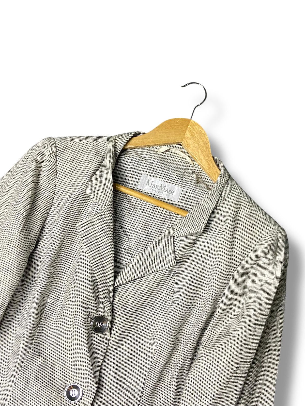 Max Mara Vintage Max Mara Crop Linen Blazer (152) Size XXS / US 00 / IT 34 - 2 Thumbnail