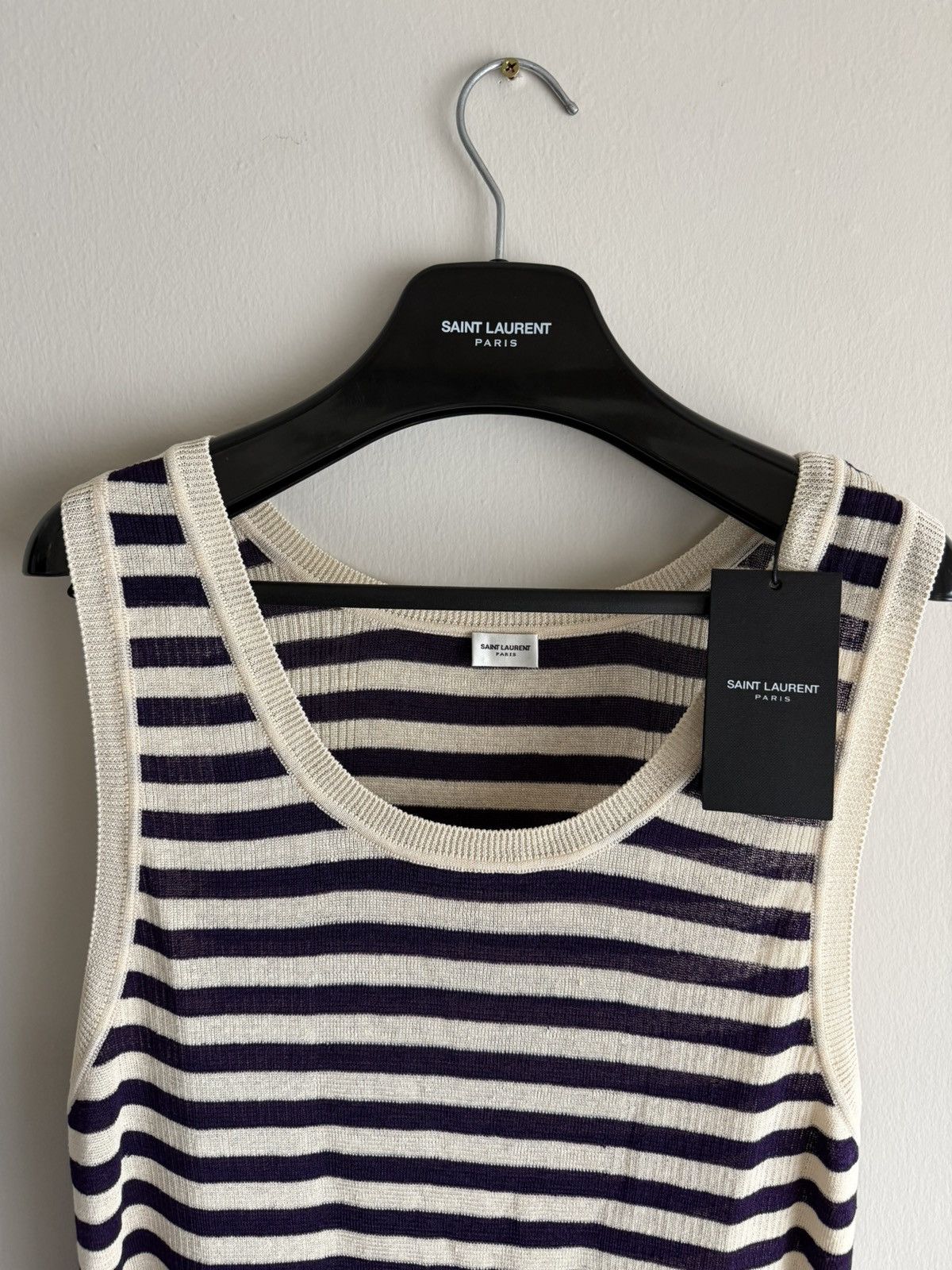 Saint Laurent Paris Saint Laurent Paris - Striped tank - Linen & Silk - Size XL Size US M / EU 48-50 / 2 - 3 Thumbnail