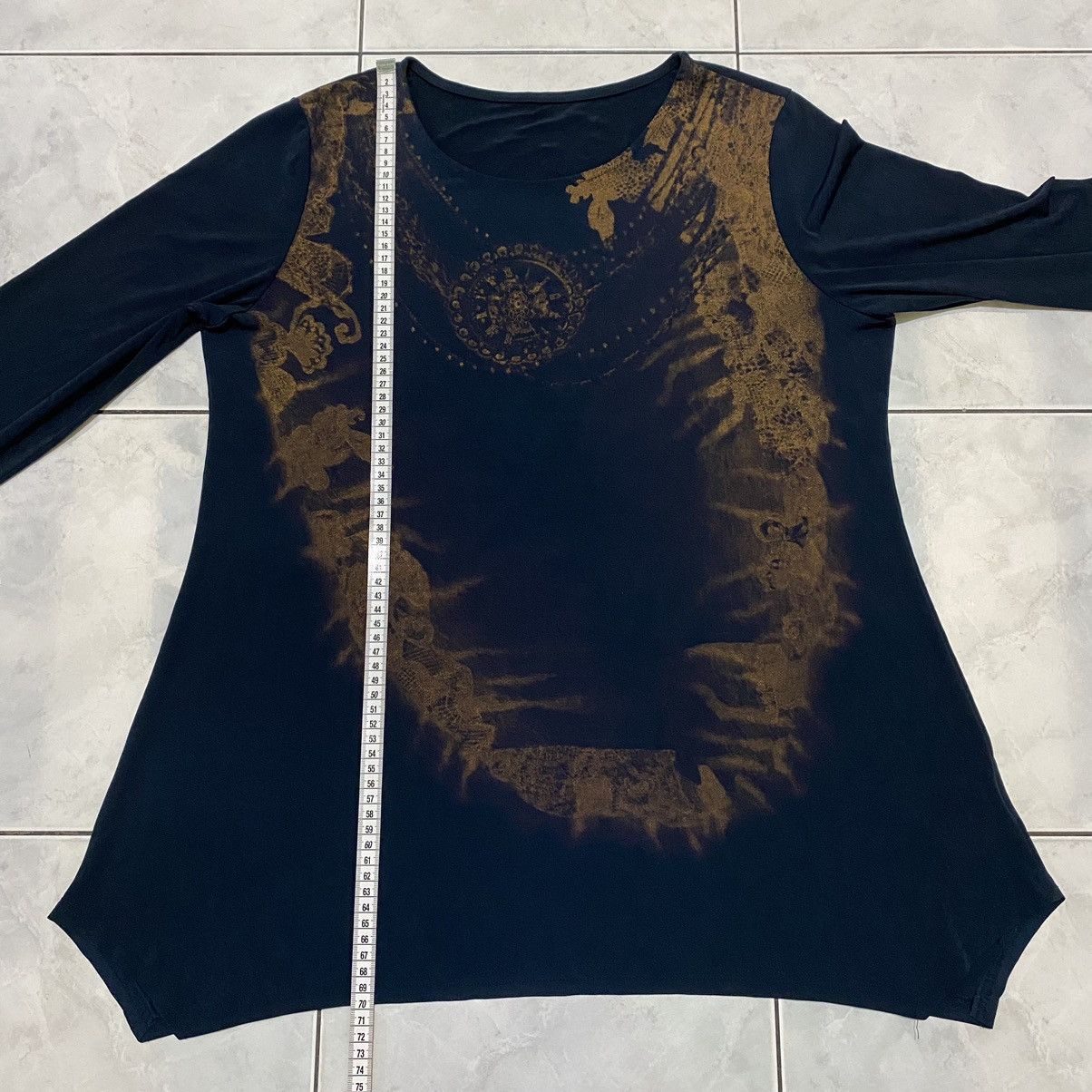 If Six Was Nine Japanese Jewel Chain Top GOA Style Longsleeves Tshirt Size L / US 10 / IT 46 - 18 Thumbnail