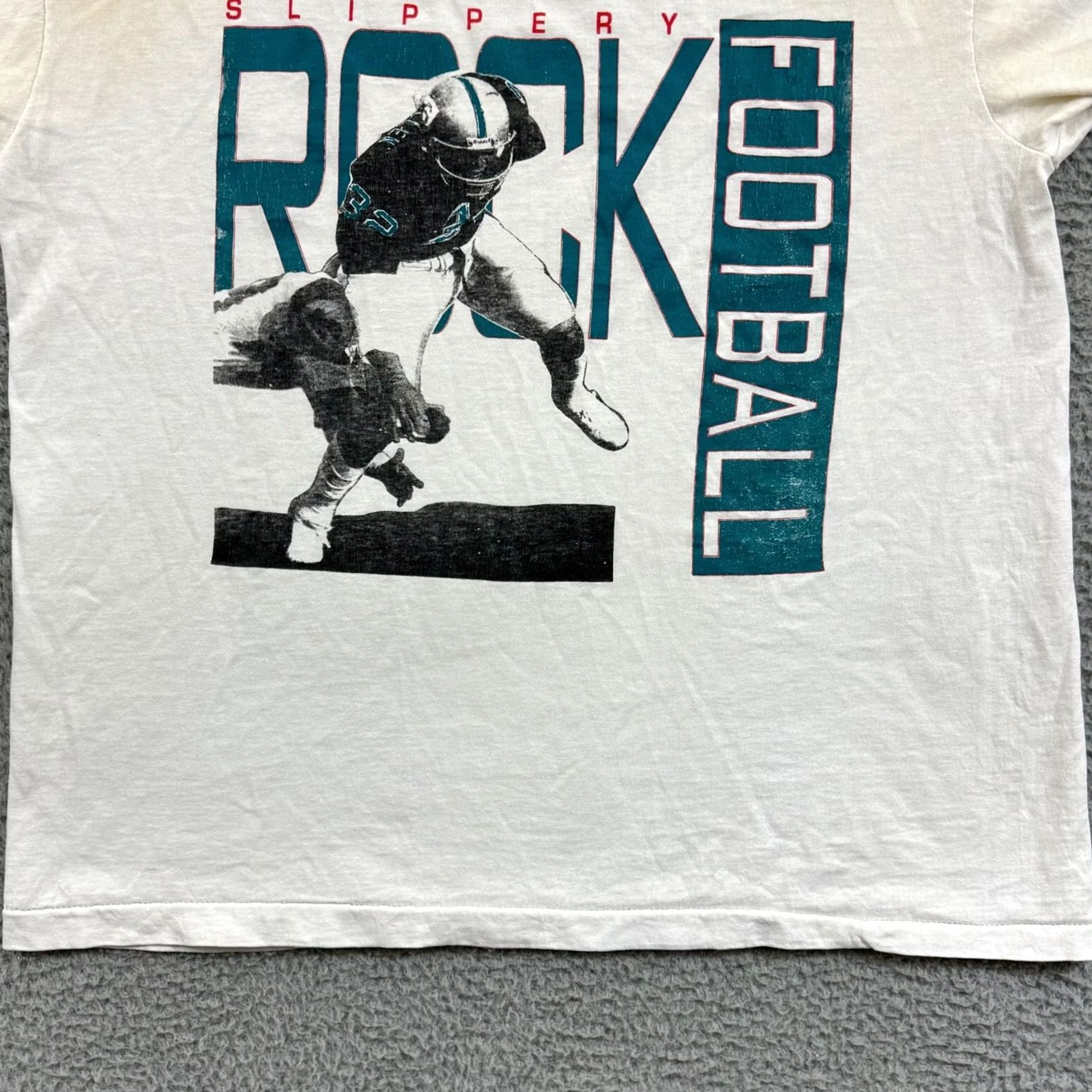 Fruit Of The Loom VINTAGE Fruit of the Loom Shirt XL Mens White 90s College Football Short Sleeve Shirt Size US XL / EU 56 / 4 - 2 Thumbnail