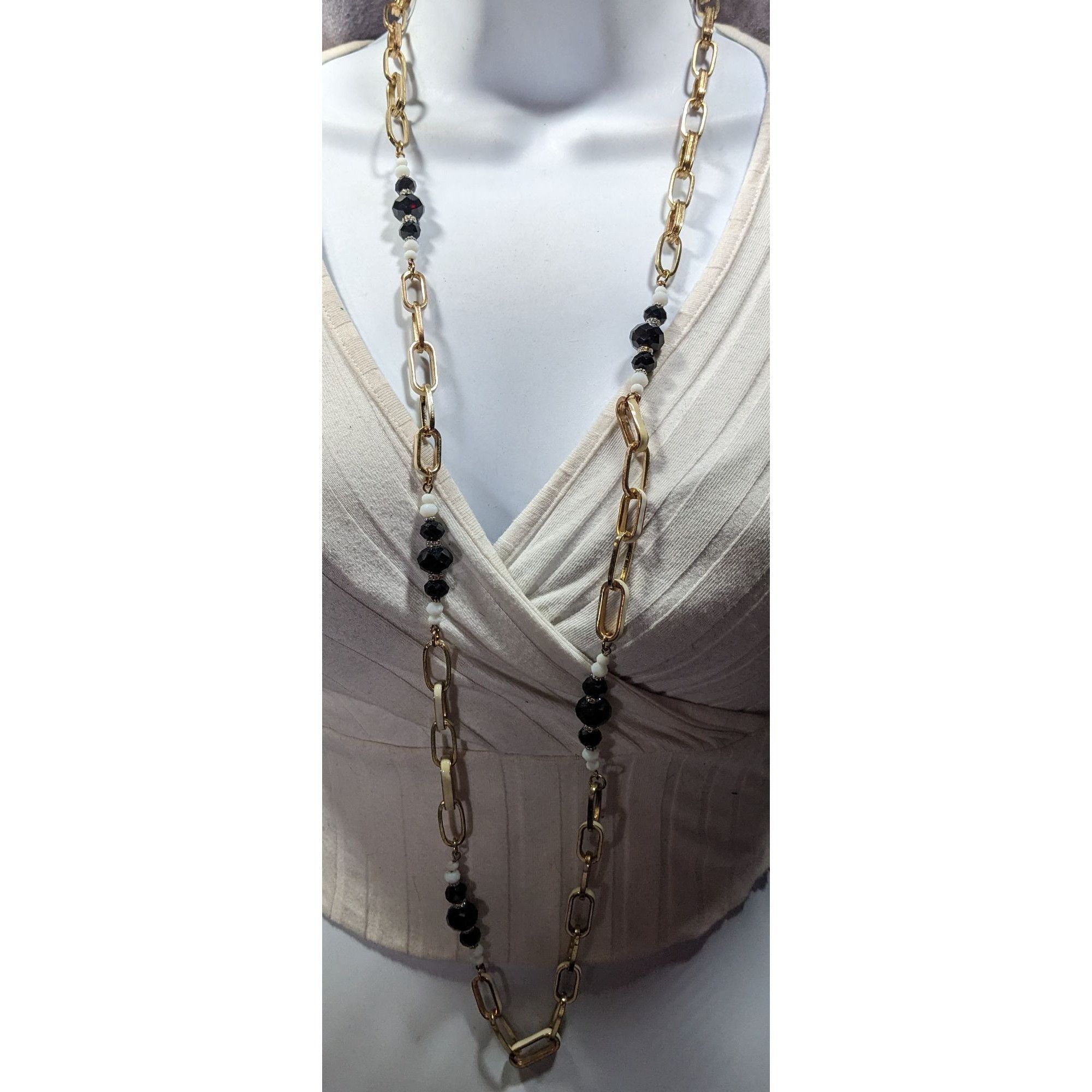 Other Vintage Ali-Khan New York Gold Tone Chain Necklace With Bead Size ONE SIZE - 3 Thumbnail