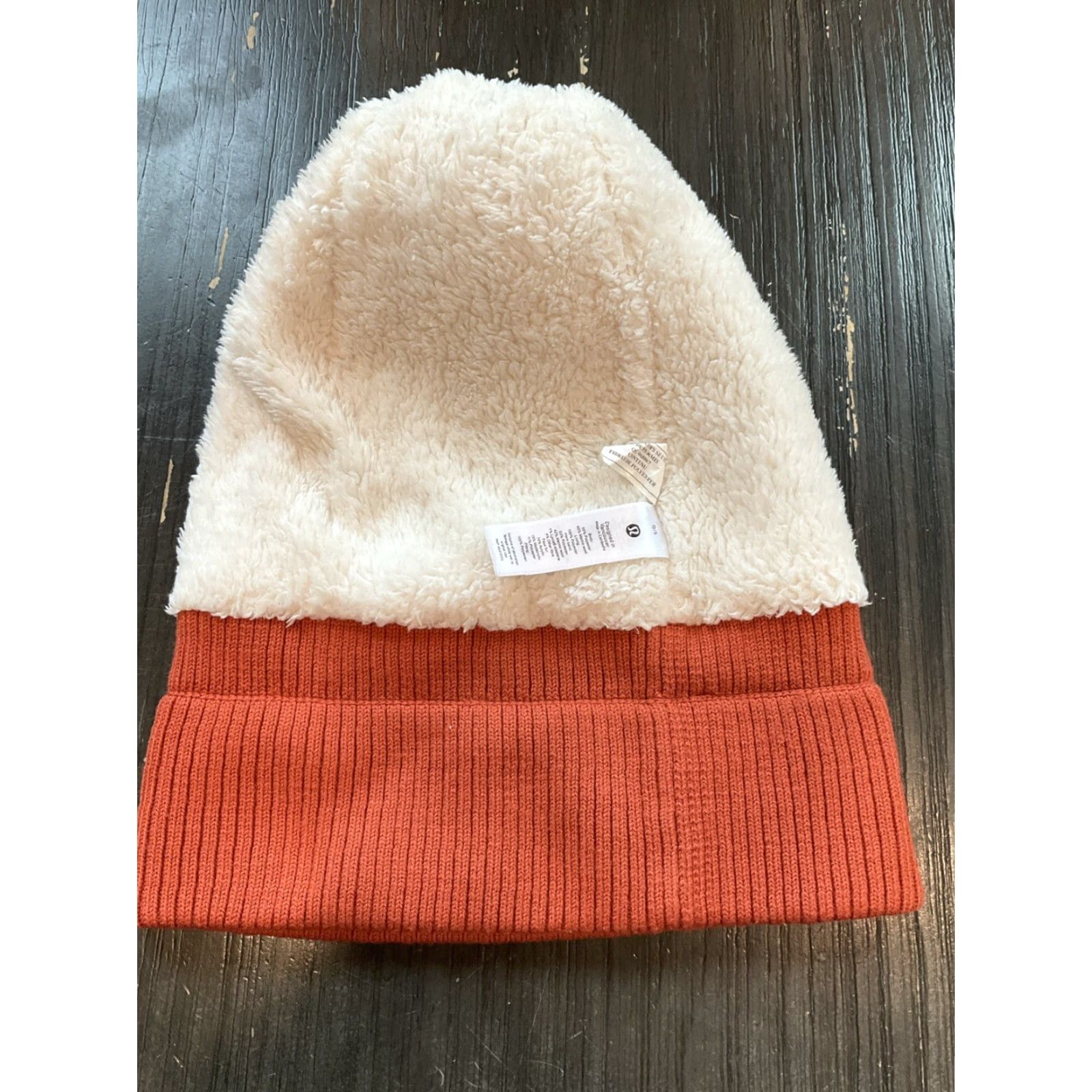 Lululemon Lululemon Women's Chevron Knit Pom Beanie Cassis Wool Blend Orange Size ONE SIZE - 5 Thumbnail