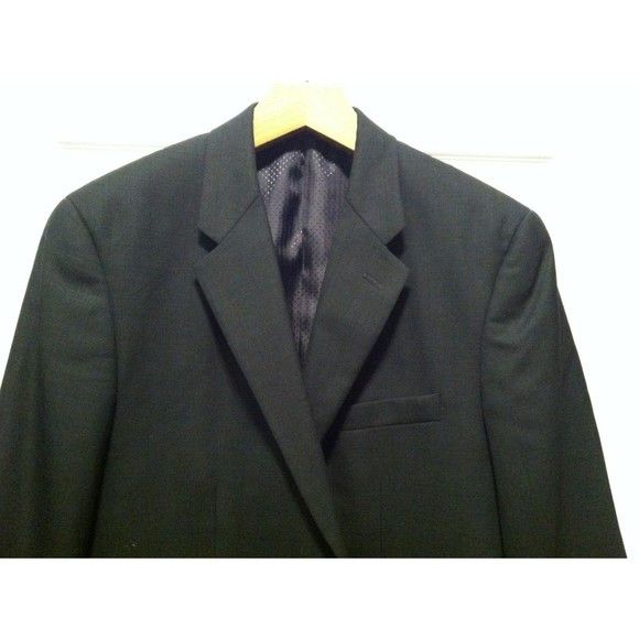 Alfani ALFANI MEN'S 100%WOOL PLAID SPORT JACKET COAT BLAZER 44L Size 44L - 2 Thumbnail