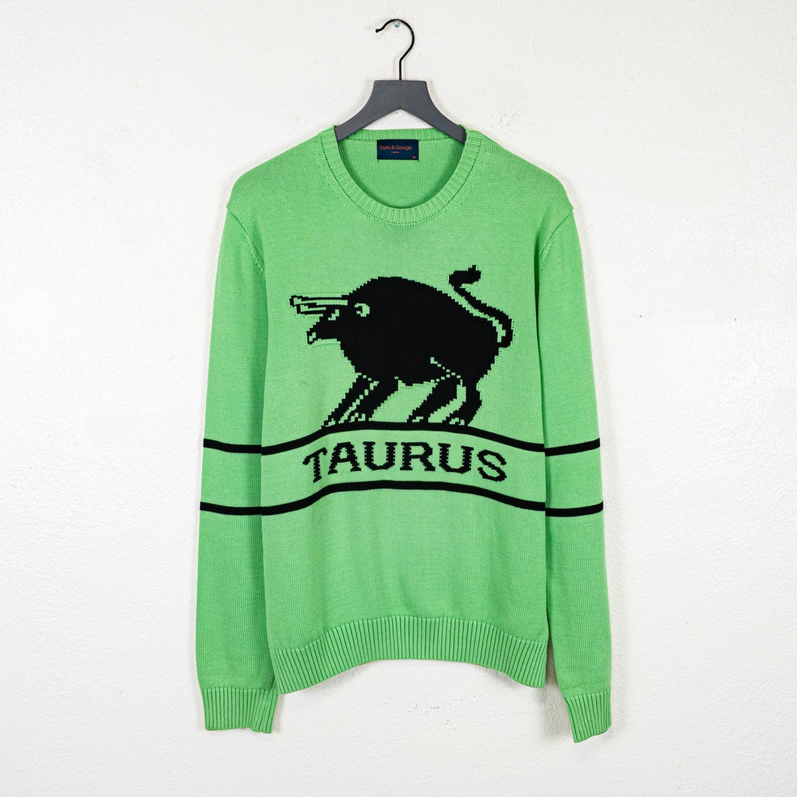 Other GYLES & GEORGE Taurus Sweater Black Green cotton knit M Size US M / EU 48-50 / 2 - 1 Thumbnail