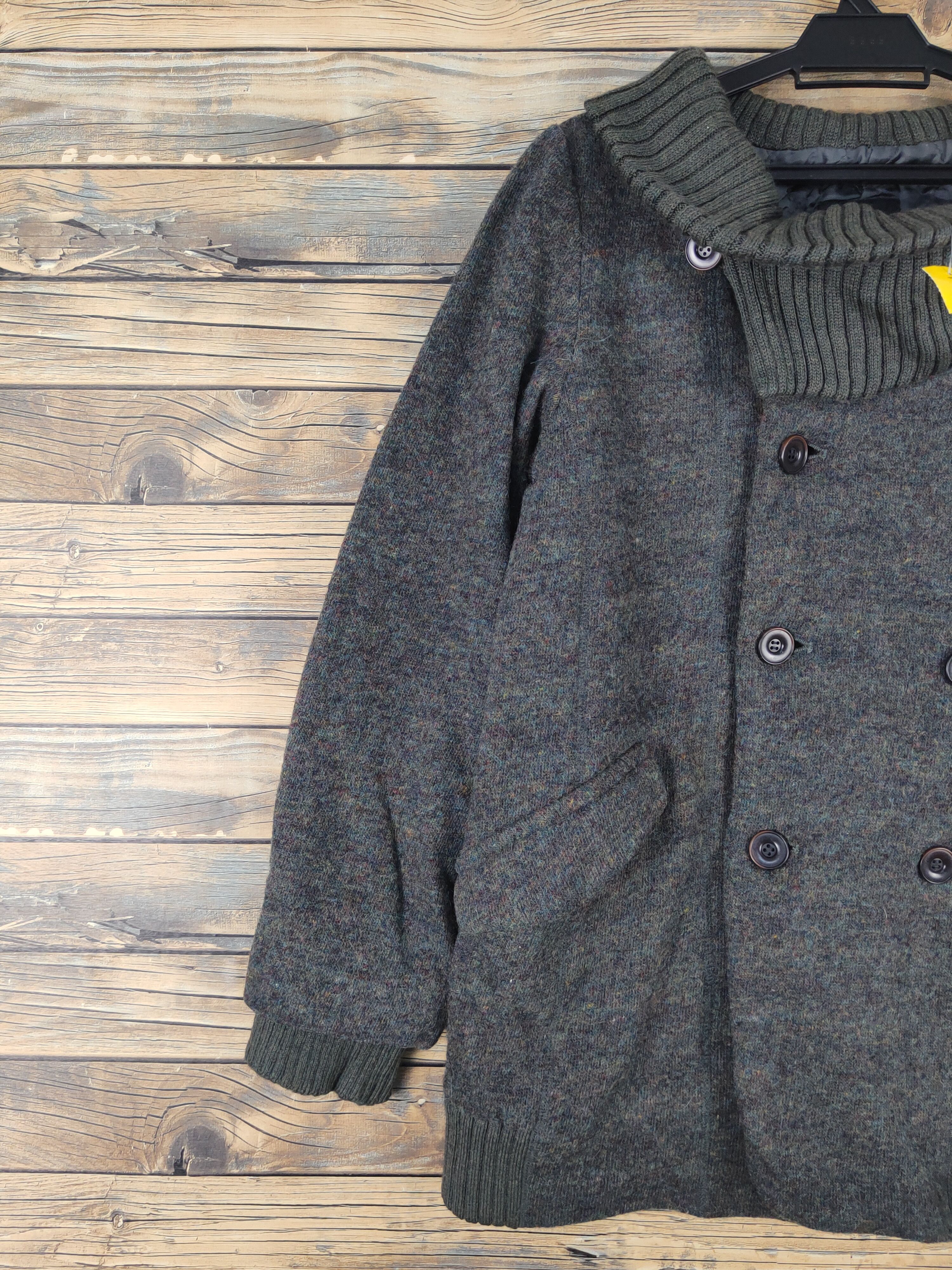Homespun Knitwear × Pas de Calais × Vintage Pas de Calais Dark Green Knitwear Sweater Jackets #W1289 Size M / US 6-8 / IT 42-44 - 3 Thumbnail