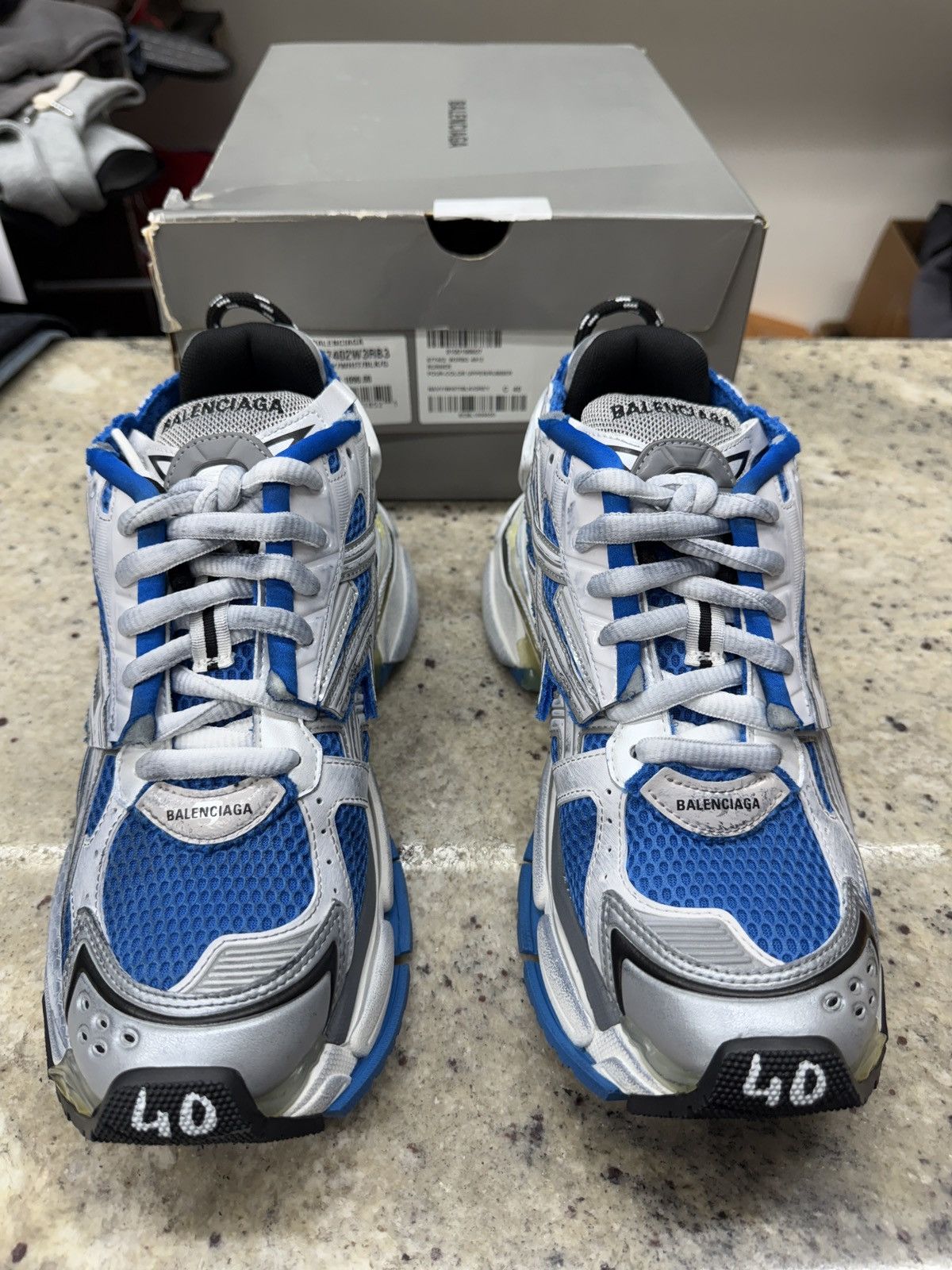 Balenciaga Balenciaga Blue Track Runners Size US 10 / IT 40 - 3 Thumbnail