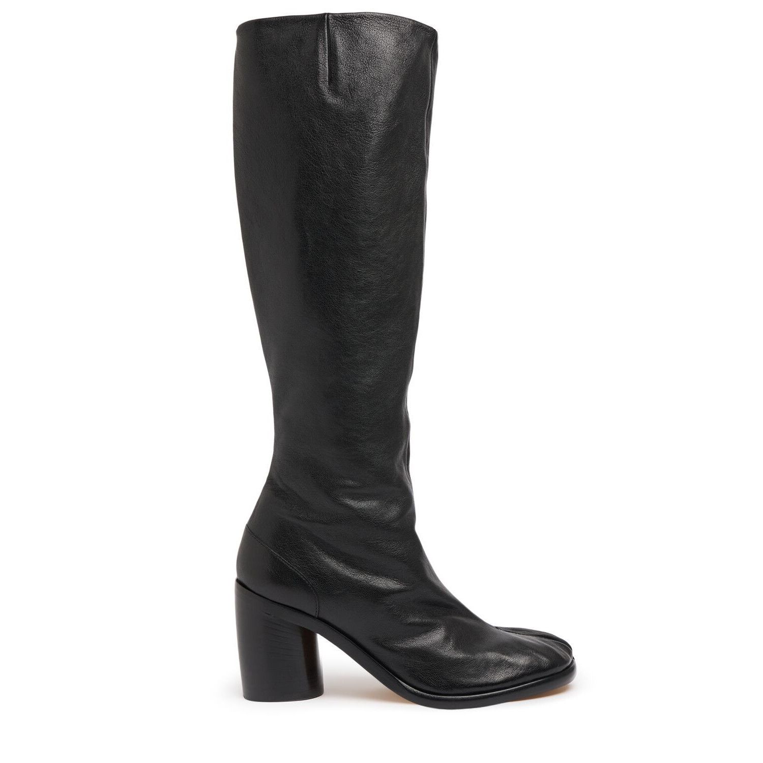 MAISON MARGIELA Tabi Black Leather 80mm Tall Boots New And A
