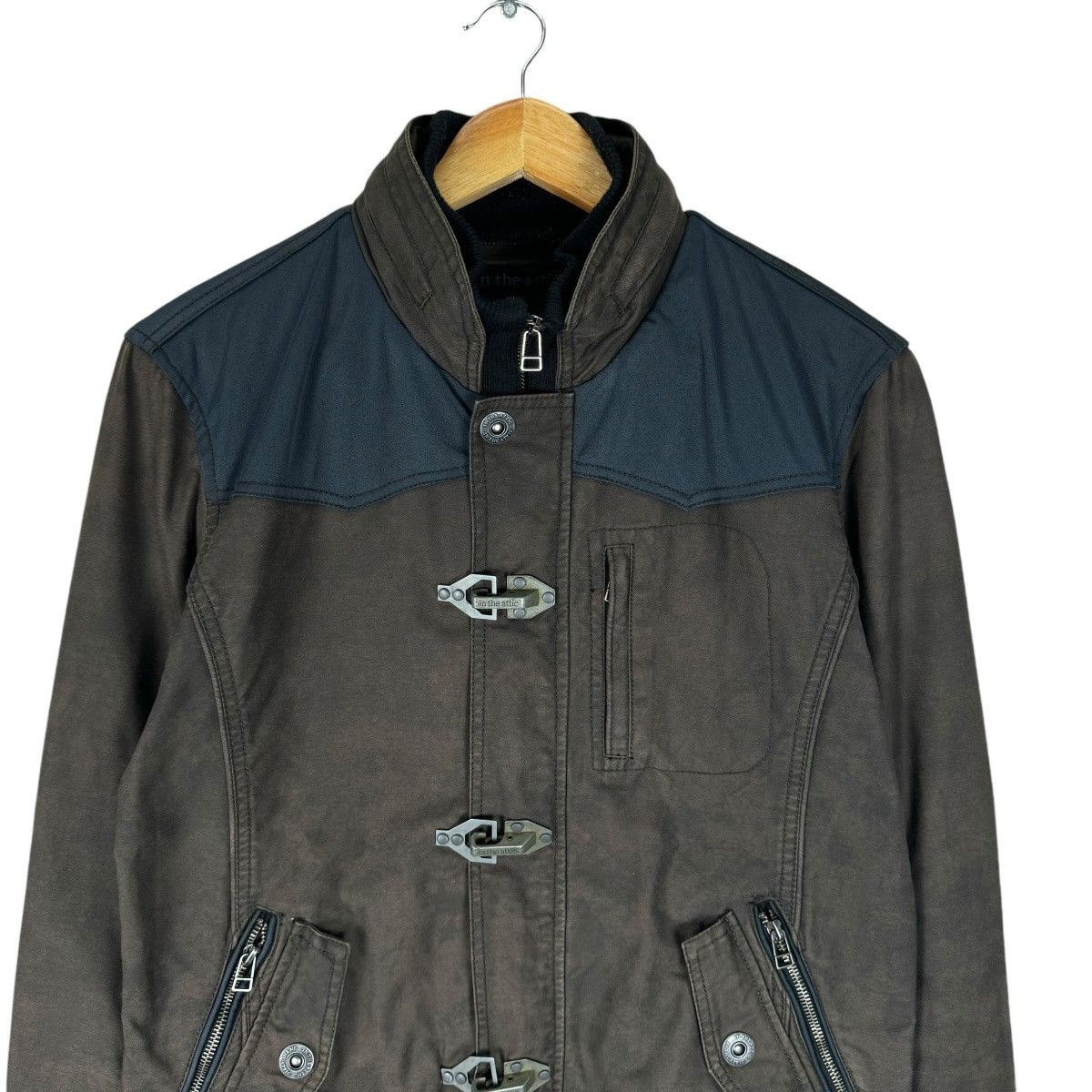 If Six Was Nine × In The Attic × Le Grande Bleu (L.G.B.) ⚡️IN THE ATTIC HOODIE BIKERS JACKET Size L / US 10 / IT 46 - 3 Thumbnail