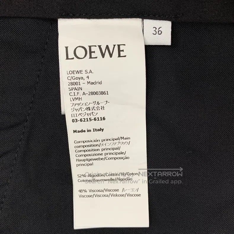 Loewe Loewe Black cotton satin casual long pants Size 24" / US 00 / IT 34 - 6 Thumbnail