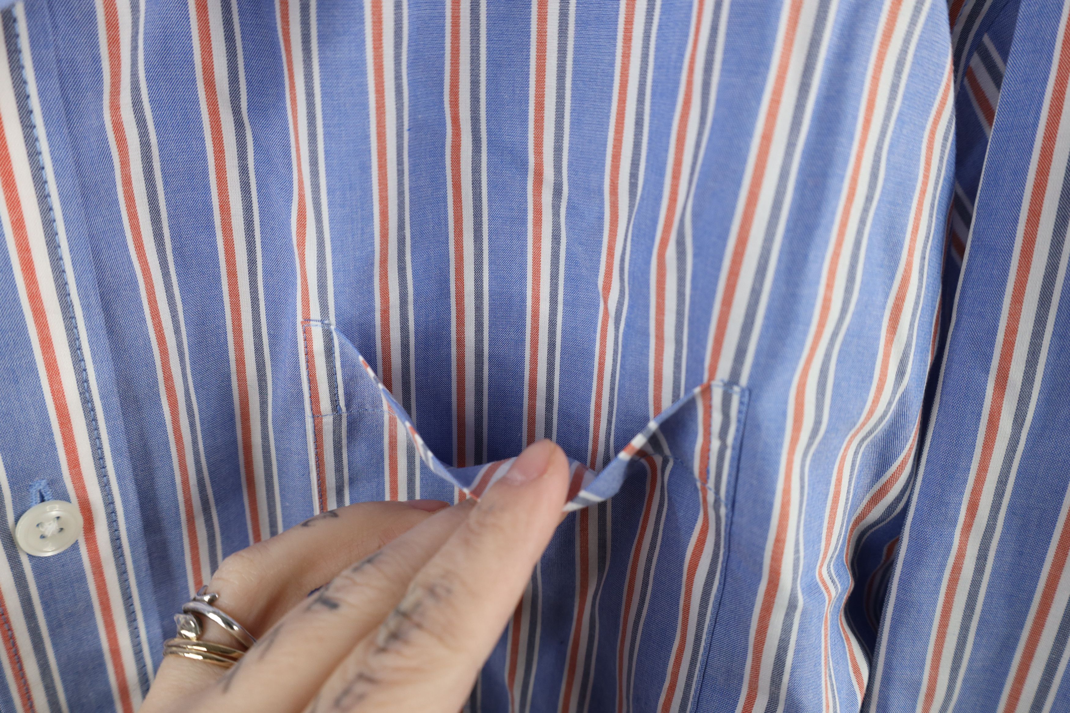 L.L. Bean × Vintage Vintage LL Bean Resistant Striped Collared Button Down Shirt Size US XL / EU 56 / 4 - 4 Thumbnail