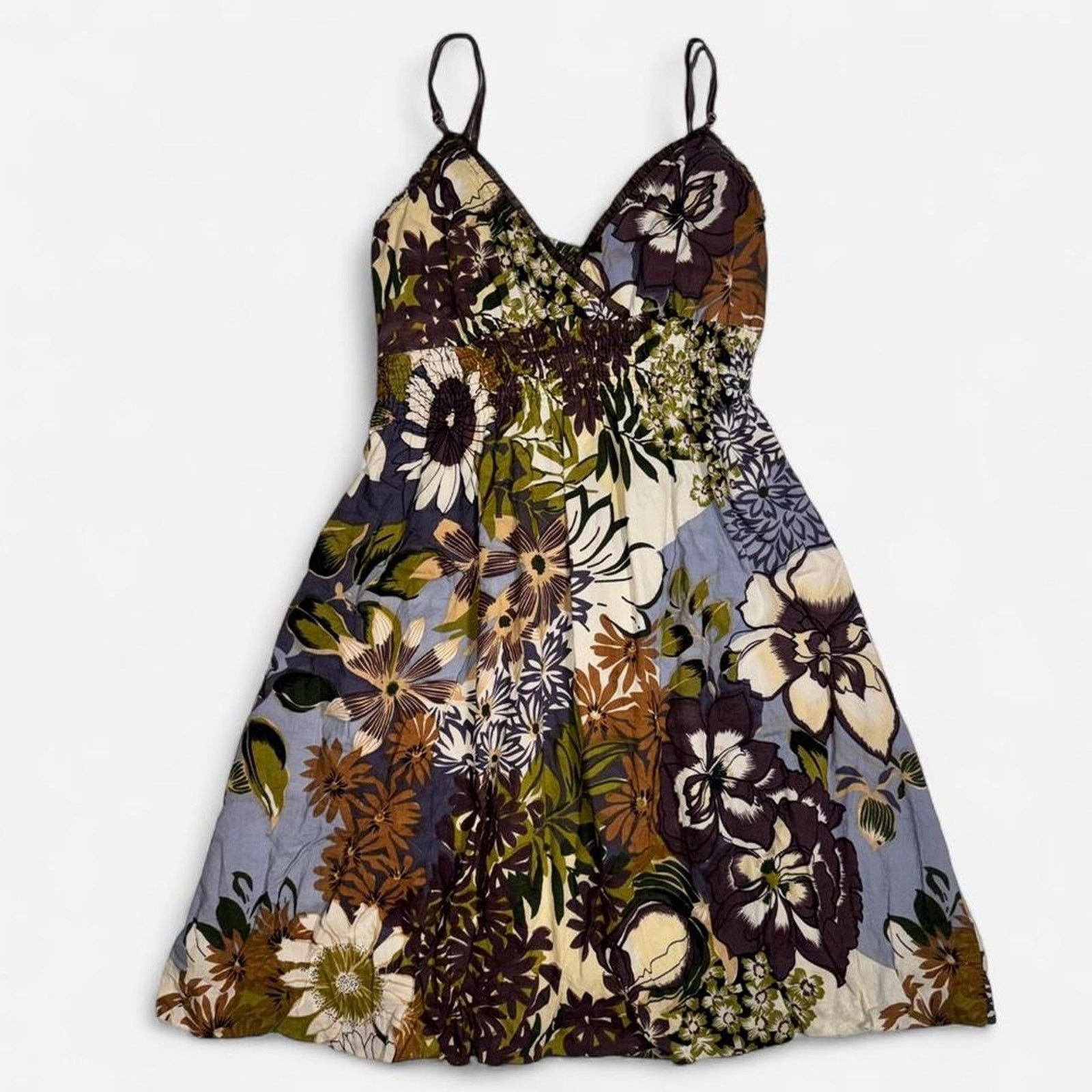 Other Multicoloured floral dress with adjustable Size L / US 10 / IT 46 - 1 Thumbnail