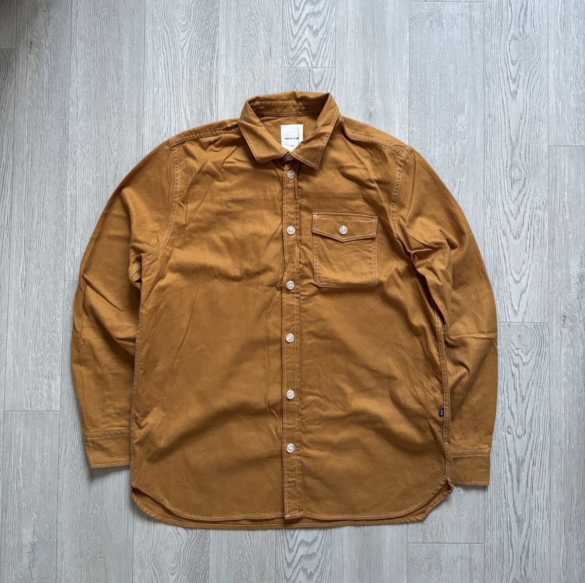 Japanese Brand × Wood Wood Wood Wood Button Flannel Shirt Brown Size US M / EU 48-50 / 2 - 1 Thumbnail