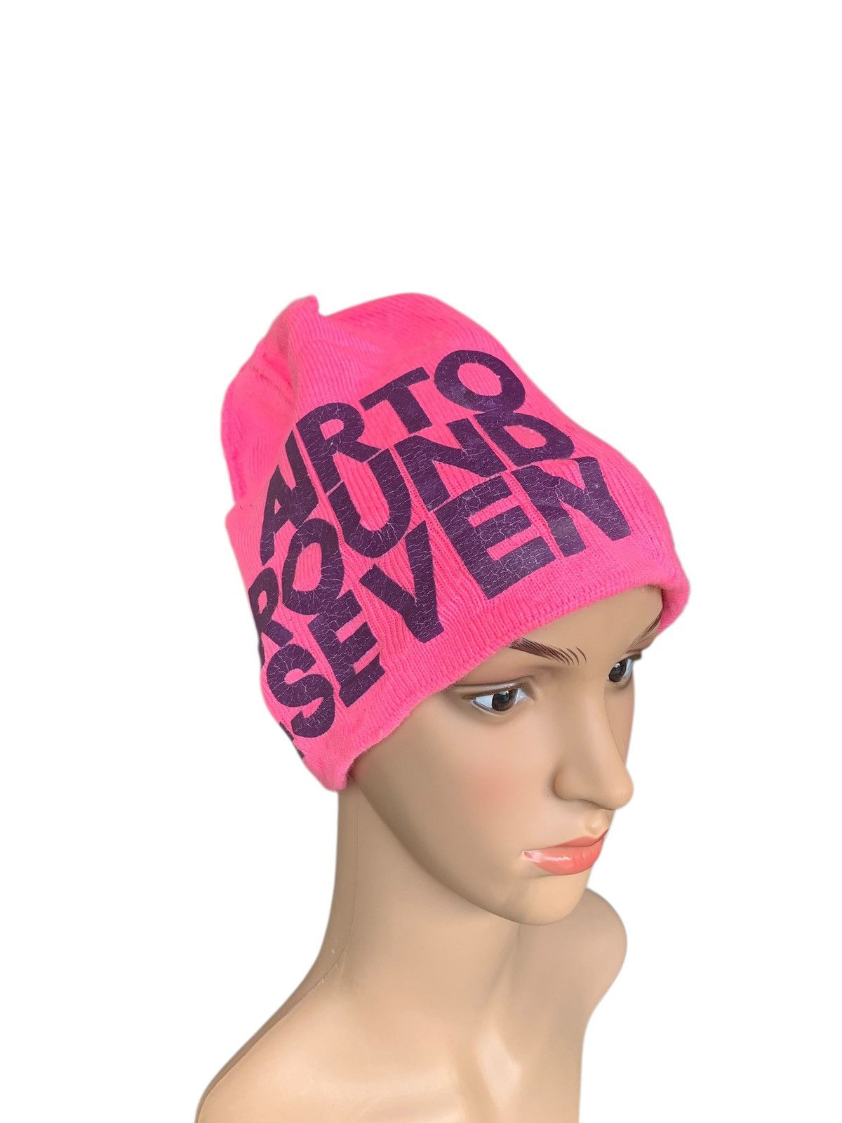 Japanese Brand × Kapital × Vintage Pink Knitt Beanie Hat Style Size ONE SIZE - 3 Thumbnail