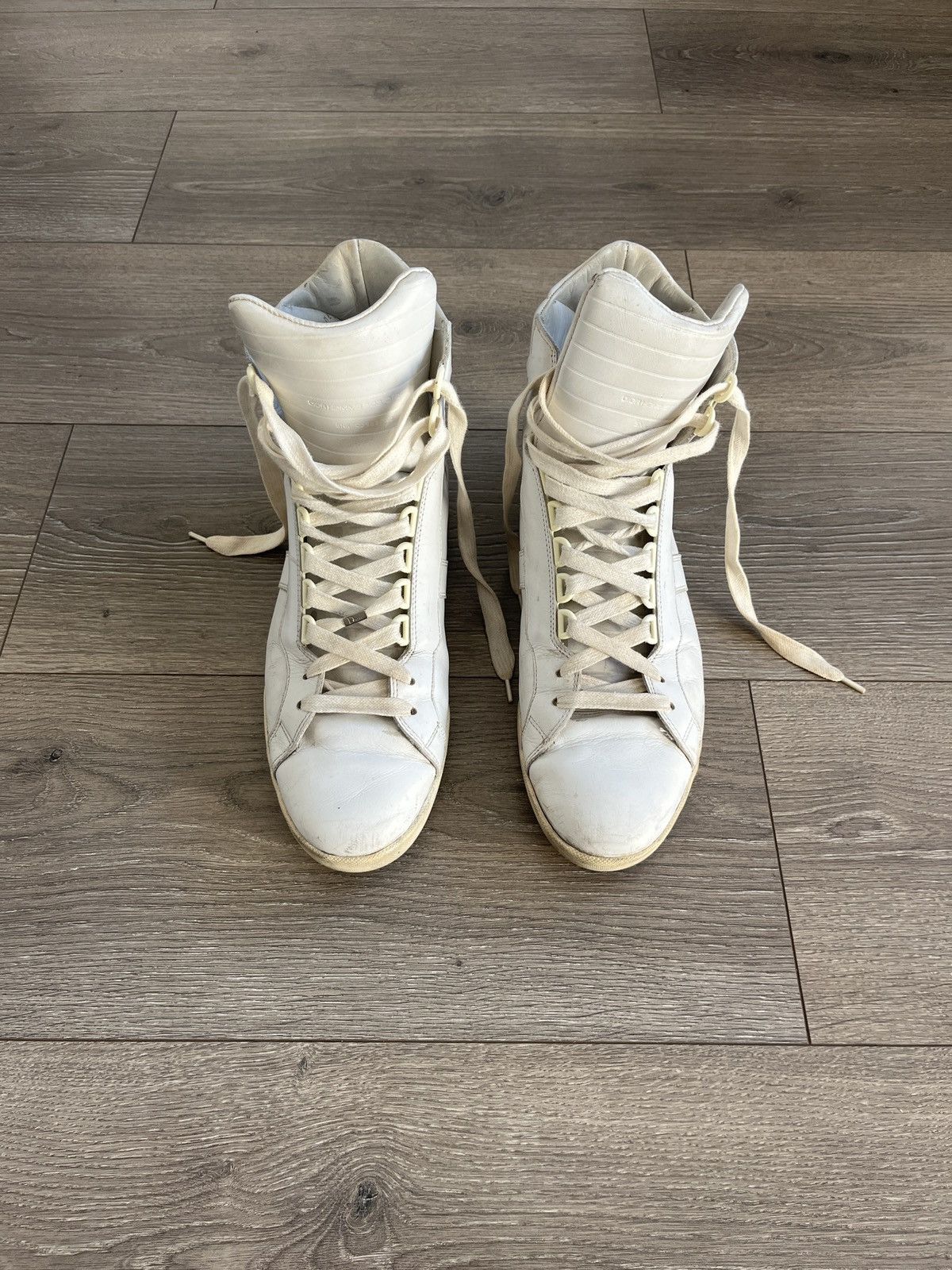 Dior × Hedi Slimane Dior Homme 05SS White Hi-top Sneakers | Grailed