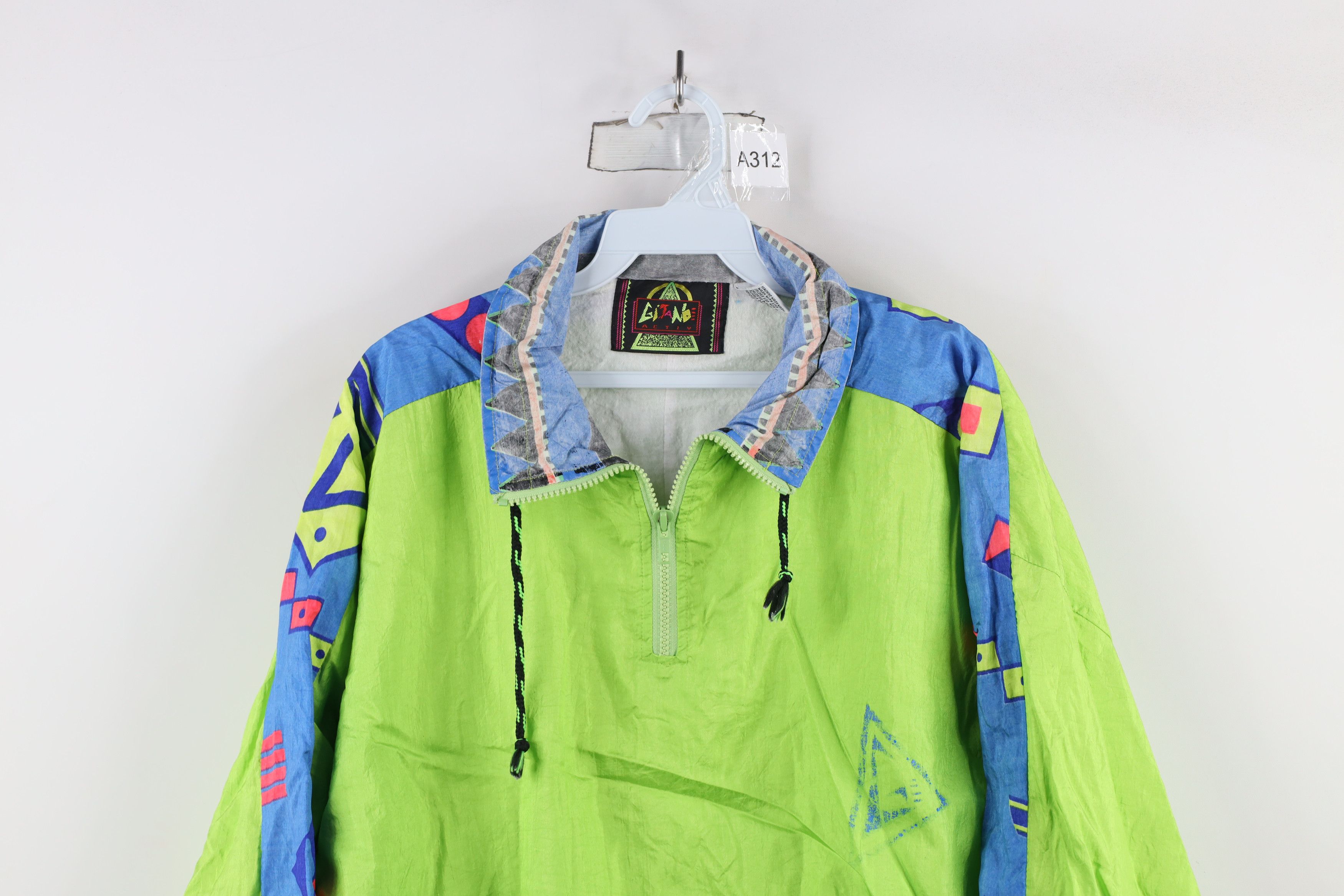 Vintage Vintage 80s 90s Streetwear Geometric Windbreaker Jacket Size US S / EU 44-46 / 1 - 2 Thumbnail