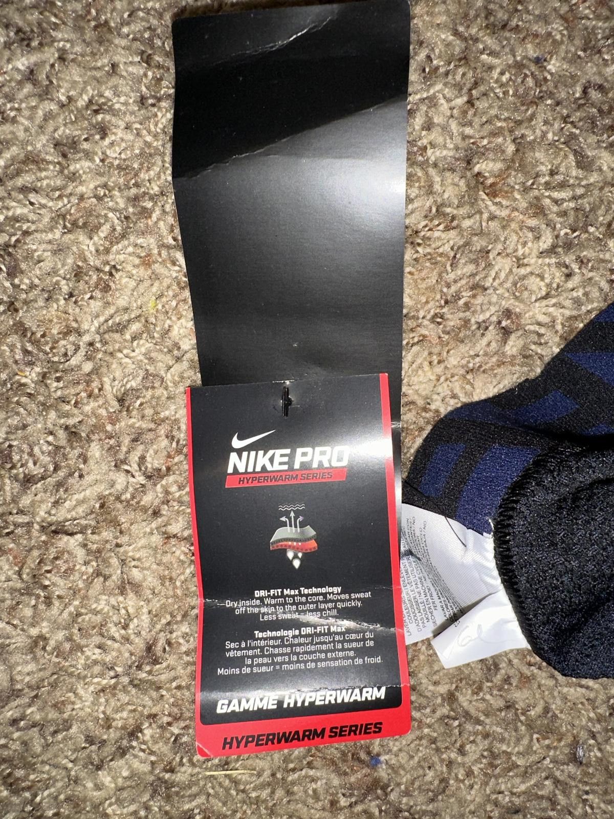 Nike Rare Nike Pro Hyperwarm Gamme Hyperwarm Black Blue Tights Size US 34 / EU 50 - 12 Thumbnail