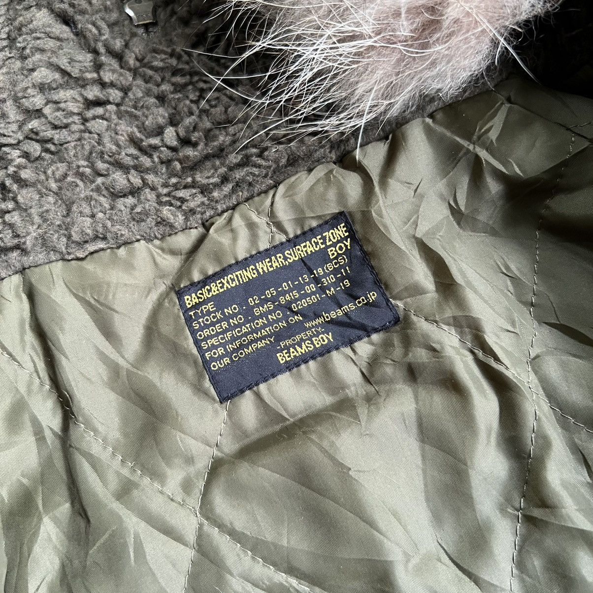 Beams Japan 2000s Beams Boy Type N 2B Military Fur Hoodie Jacket Size US M / EU 48-50 / 2 - 8 Thumbnail