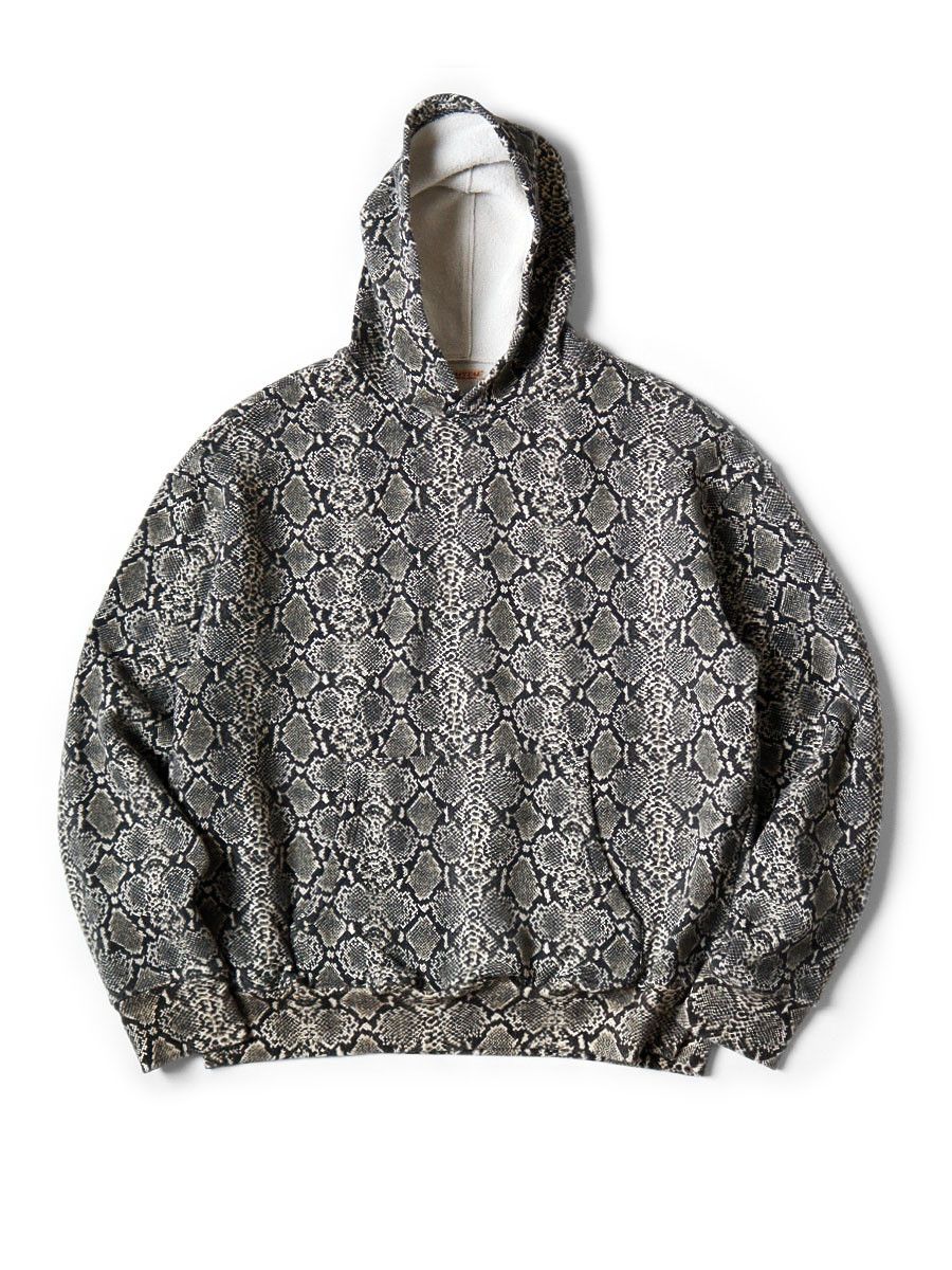 image of Kapital Snake Hoodie in Grey, Men's (Size Medium)