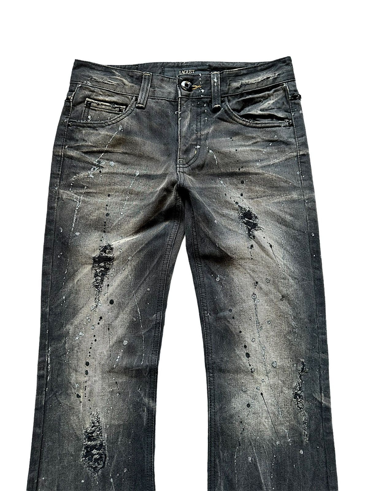 Yasuyuki Ishii 00’s LAGUST dusty studded gothic denim jeans Size US 30 / EU 46 - 4 Thumbnail
