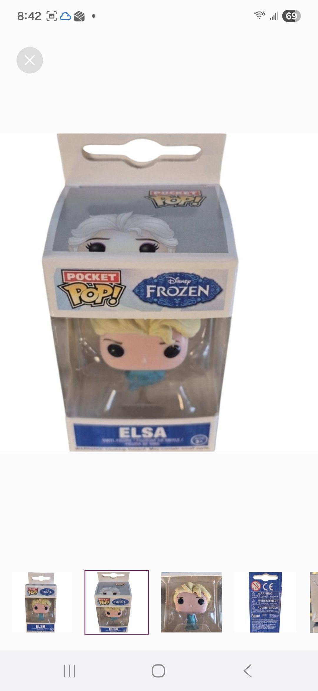 Other Funko × Disney's Frozen ELSA Vinyl Pocket POP Keychain Size ONE SIZE - 5 Thumbnail