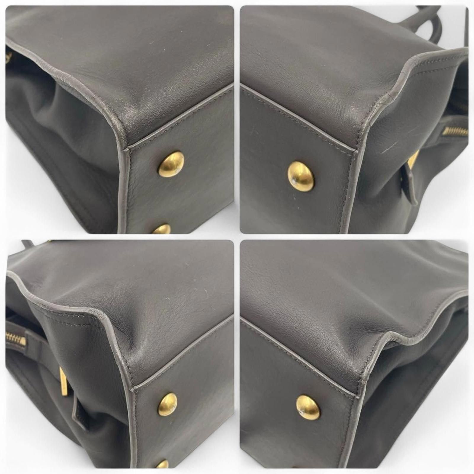 Saint Laurent Paris Saint Laurent - Black Leather Handbag Gold Hardware Size ONE SIZE - 4 Thumbnail