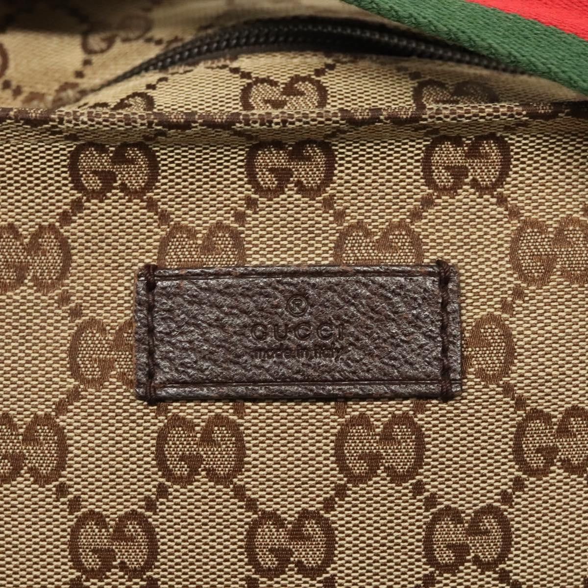 Gucci GUCCI GG Canvas Web Sherry Line Shoulder Bag Beige Green Red Size ONE SIZE - 14 Thumbnail