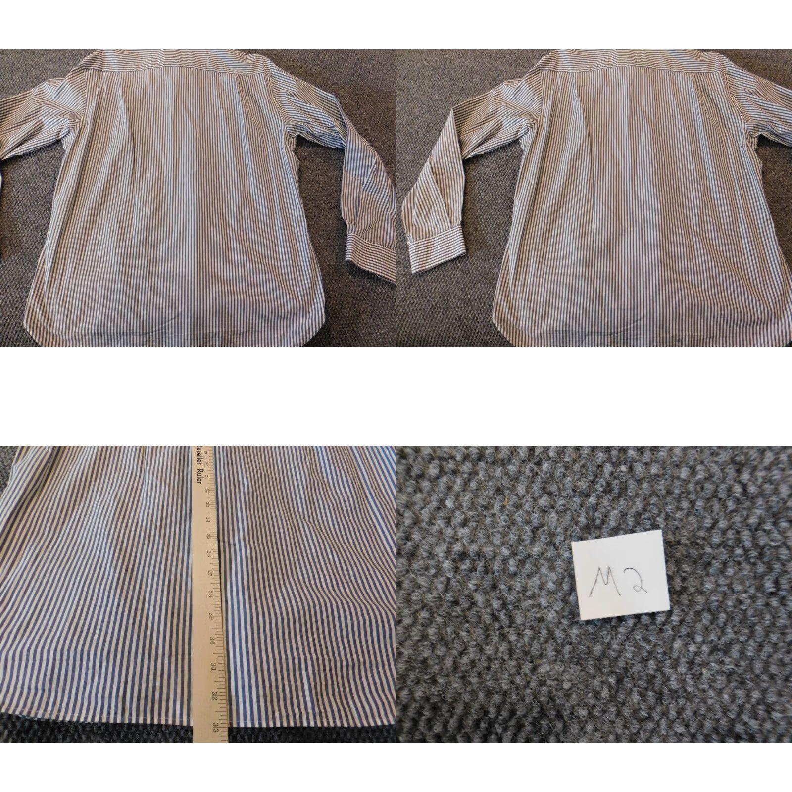 Bloomingdale's Bloomingdale's Mens Button-Up shirt XL Blue Striped Knit Cotton Polyester Regular Button-Down Collar Mens Season All Seasons Brand New With Tags Size US XL / EU 56 / 4 - 8 Thumbnail