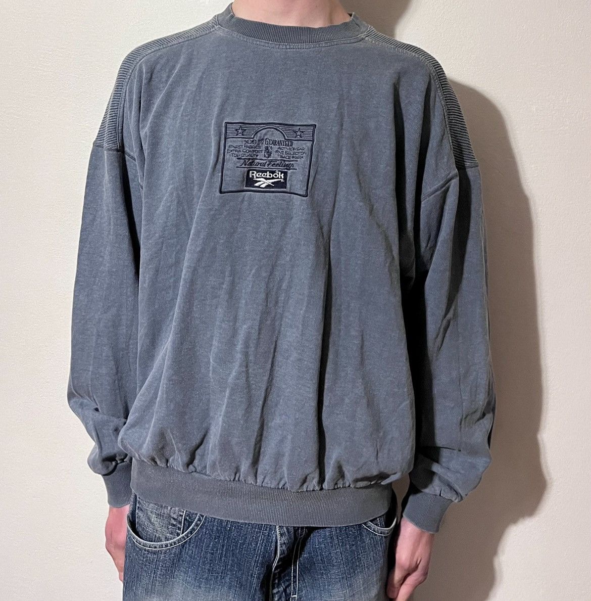 Reebok Oversized vintage sweatshirt 90s🔥 Size US L / EU 52-54 / 3 - 1 Thumbnail