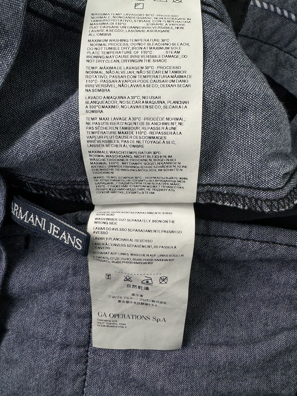 Armani Armani Jeans Slim Fit PS15 Navy Cotton Pants Size US 32 / EU 48 - 18 Thumbnail