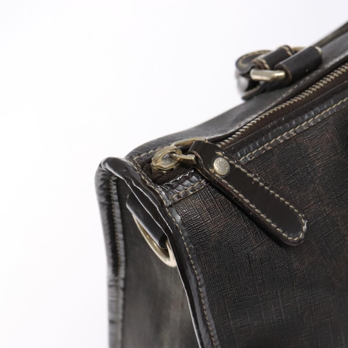 Gucci GUCCI GG Supreme Hand Bag Pvc Leather Gold Dark Brown Size ONE SIZE - 16 Thumbnail