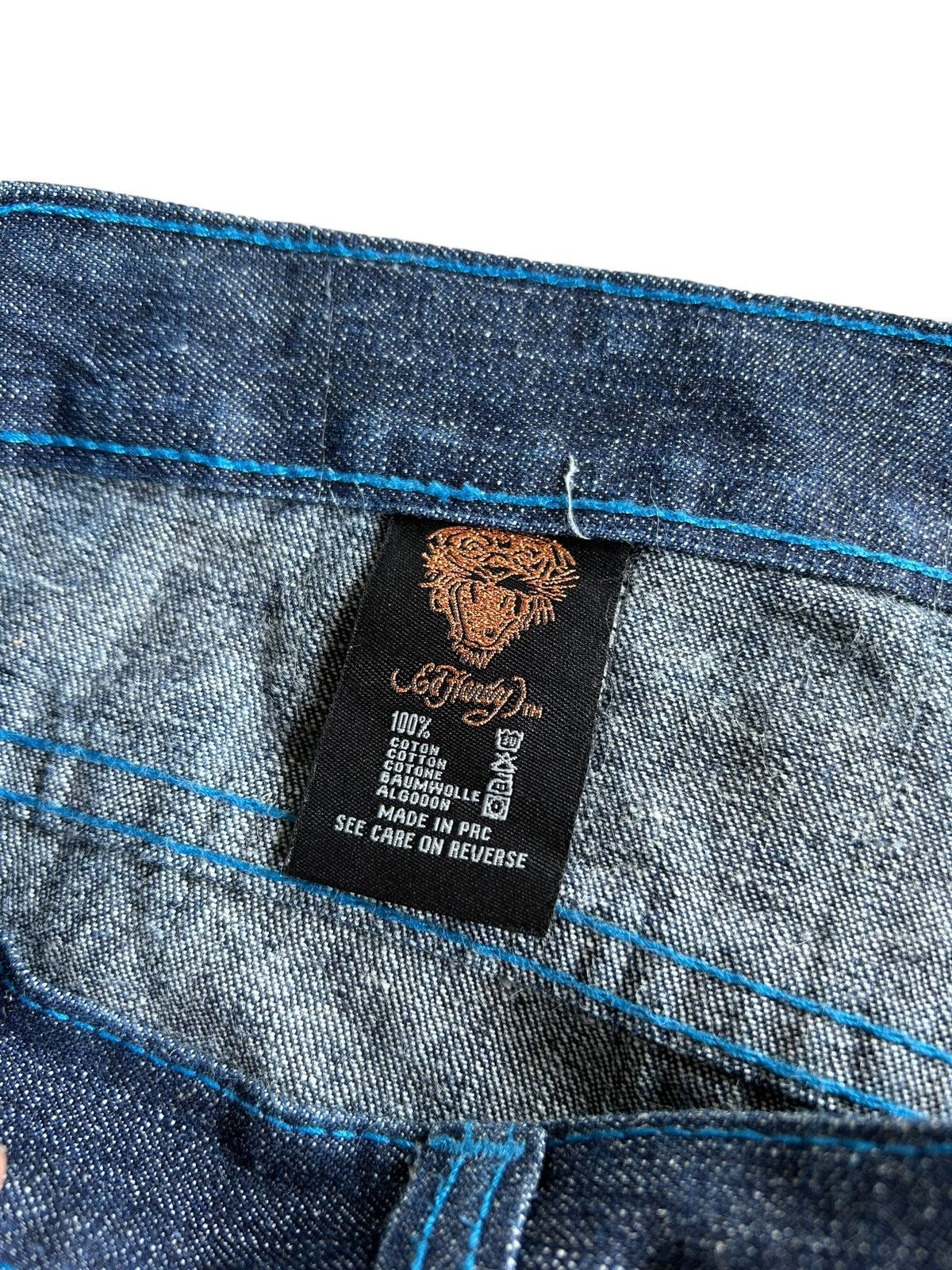 Christian Audigier × Ed Hardy × Vintage Ed Hardy denim Dragon Logo Rare design ☠️ Size US 41 - 10 Thumbnail
