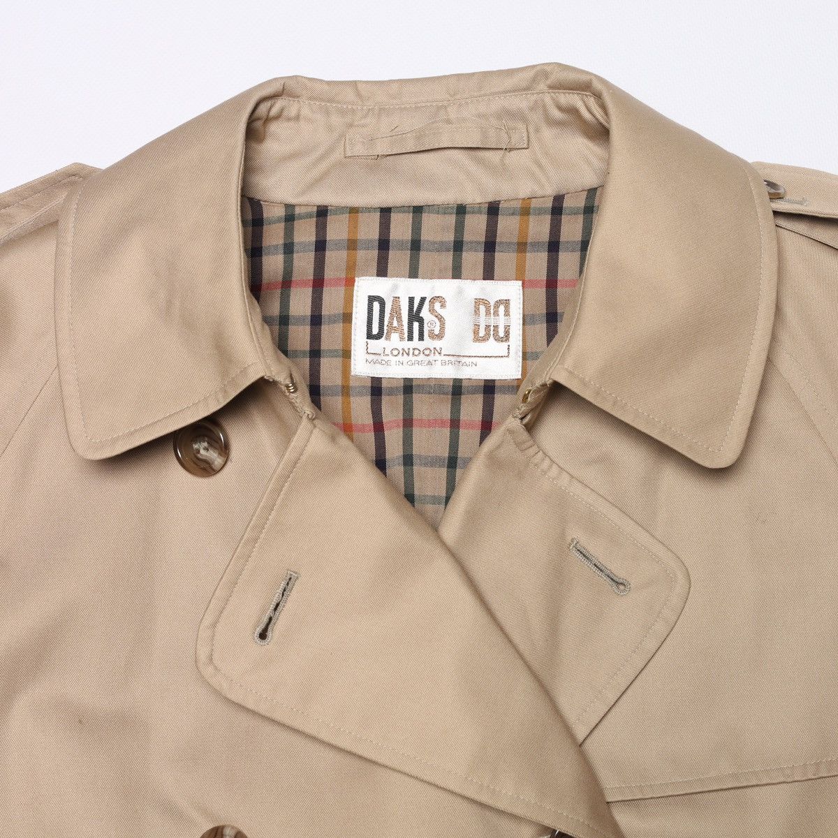 DAKS Daks London Double Breasted Trench Coat Beige Size M / US 6-8 / IT 42-44 - 7 Thumbnail