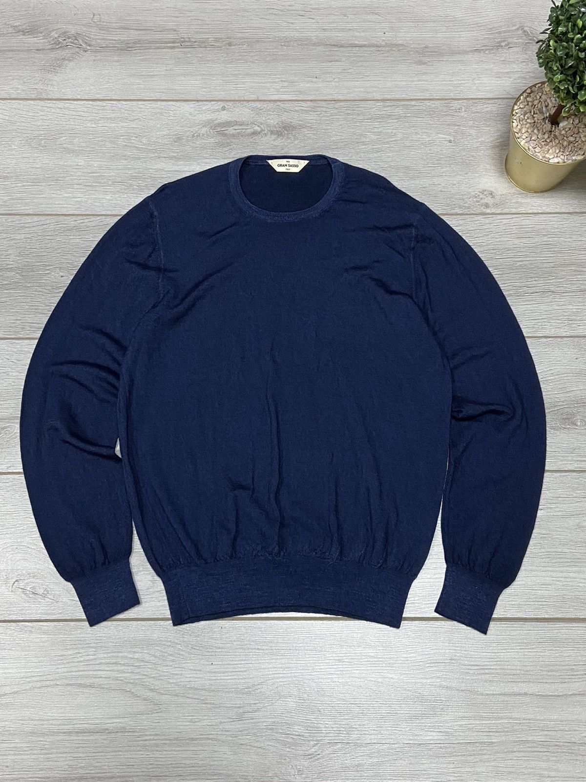 Gran Sasso wool Italy sweater crewneck