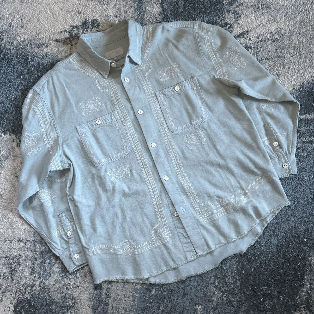Kith SPRiNG 2024 RAW HEM DENiM APOLLO SHiRT STONE WASH EMBROiDERY Size US M / EU 48-50 / 2 - 23 Thumbnail
