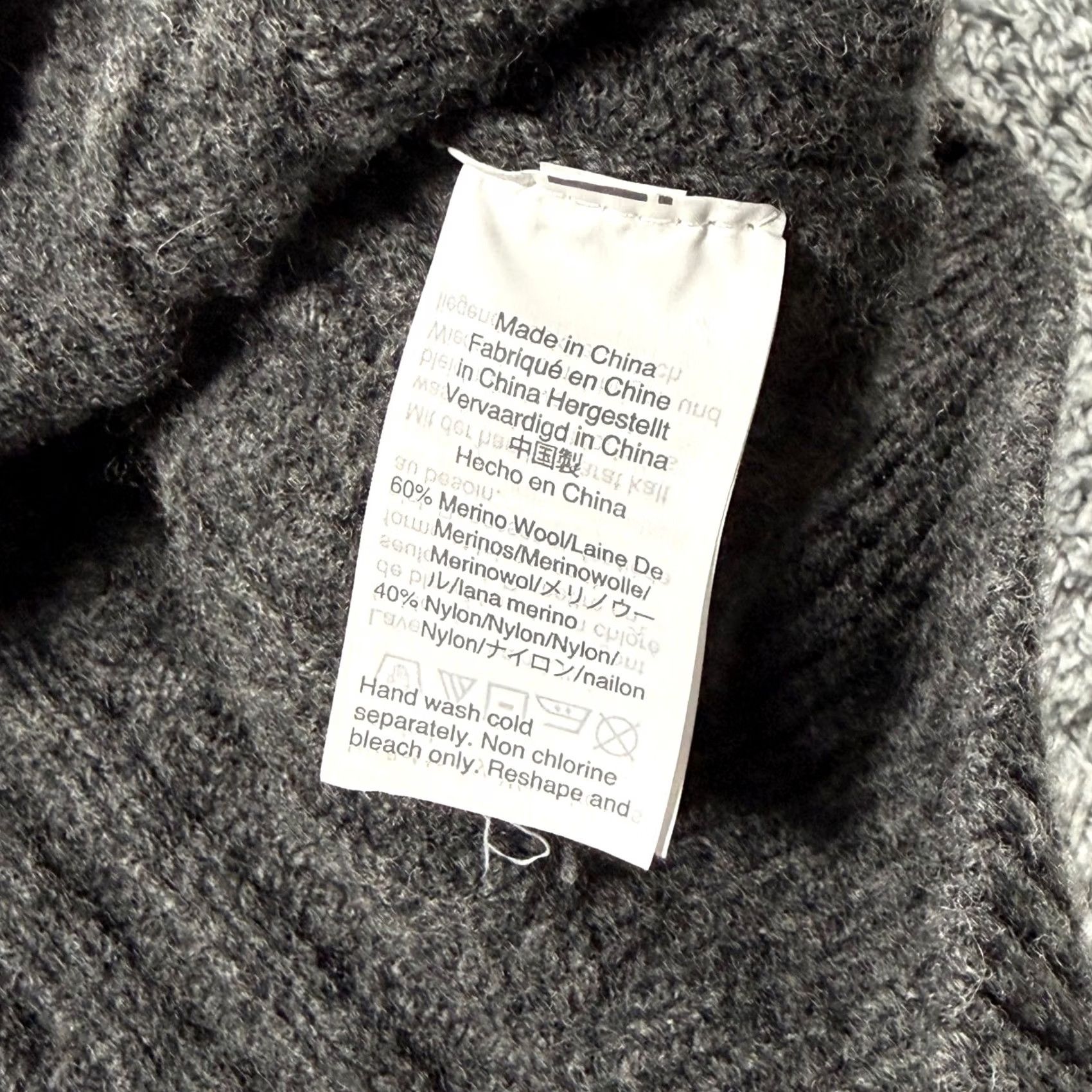 J.Crew J.CREW Merino Wool Colorblock Cable Knit Sweater Fisherman Black Grey L Mens Size US L / EU 52-54 / 3 - 5 Thumbnail