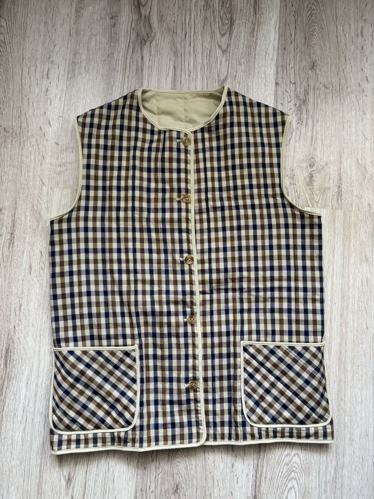 Aquascutum Rare vintage reversible Aquascutum vest Size M / US 6-8 / IT 42-44 - 1 Thumbnail