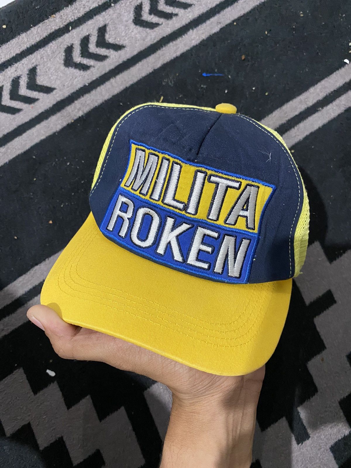 Vintage Vintage Milita Roken Trucker hats y2k style Size ONE SIZE - 1 Thumbnail